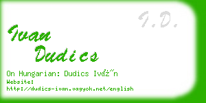 ivan dudics business card